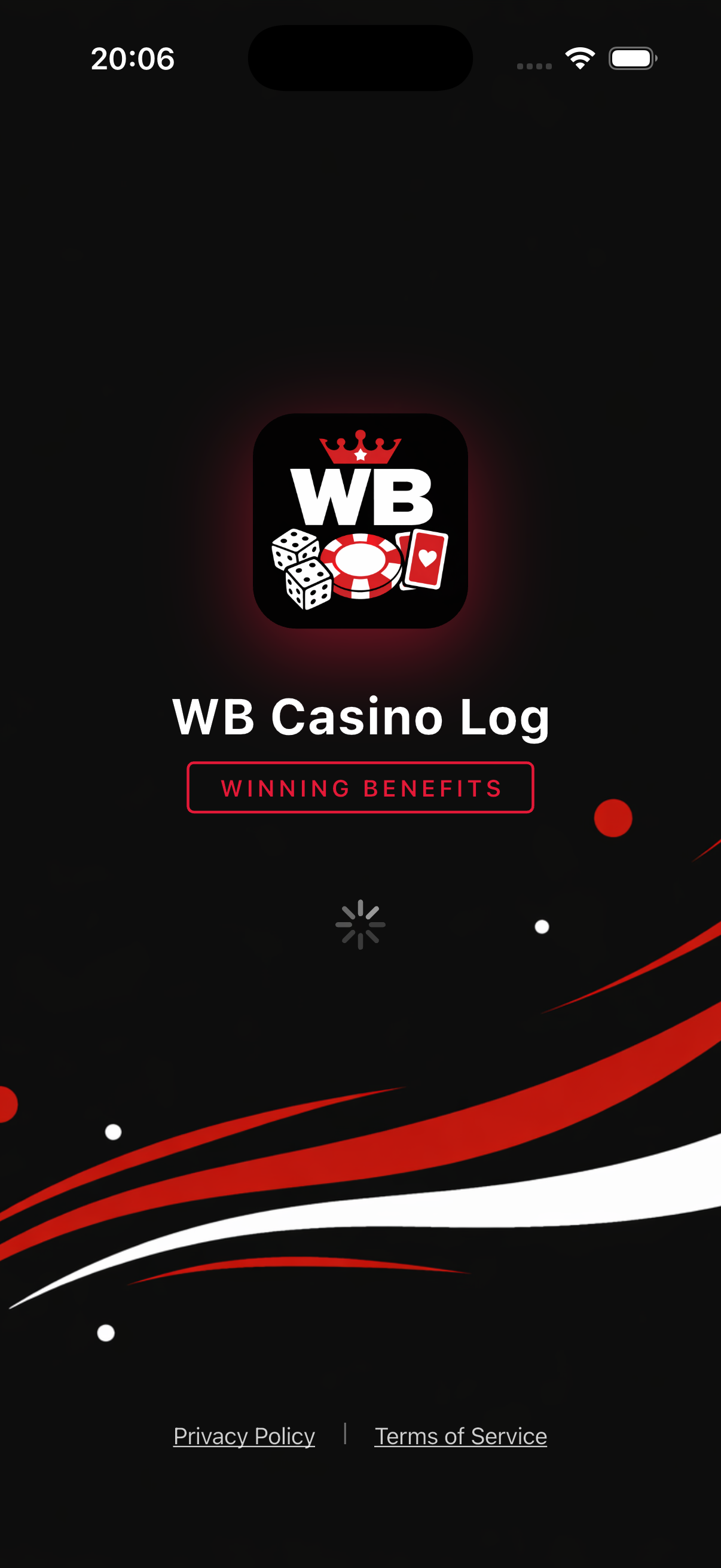 WB Casino Log App Screenshot